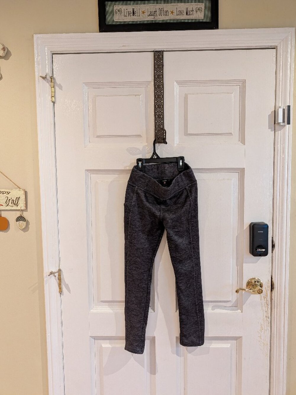 Swiss Alps Heather Gray Fleece Lined Leggings Women’s L 10/12
